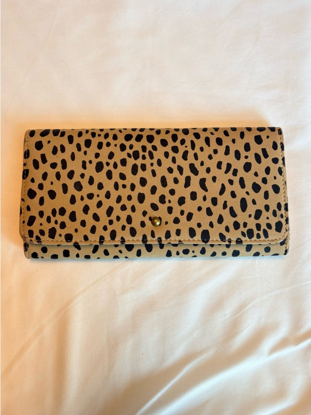 Target Cheetah-Print Foldover Wallet - Tan and Black
